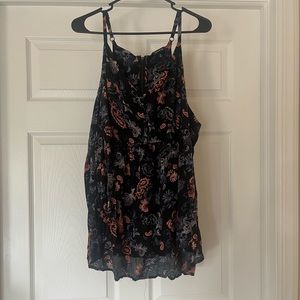 TORRID spaghetti strap tank with zip up back; only worn twice
